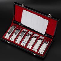 Swan 10-Hole Blues Harmonica Set, Complete 12-Key Wind Instrument (Keys: A, B, C, D, E, F, G, 7)