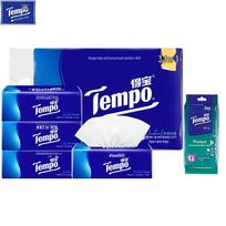 Tempo 4-Ply Facial Tissues with Wet Wipes