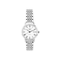 LONGINES Boya series automatic mechanical movement waterproof date display Roman white dial stainless steel case stainless steel strap L4.310.4.11.6 balta