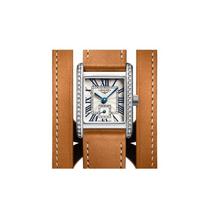 LONGINES Daijowiener series quartz movement fashion women's watch Swiss 29*21.5*6.75mm silver dial stainless steel case cowhide strap L5.200.0.71.0 kvarcas