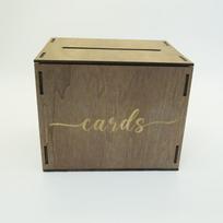 Wooden Wedding Card Box with Slot - Creative Retro Storage & Decoration Gift Holder ruda