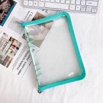 A6 Transparent 6-Hole Zipper Binder Notebook Cover, Ins-Style Planner A6 (Cover Only)