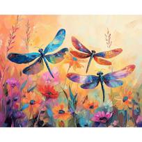GATYZTORY Acrylic Paint By Numbers For Adults Dragonfly Animal Painting By Number Handpainted Art Unique Gift Home Decor 30x20cm no frame armijos žalia spalva