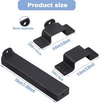 Heavy Duty Sliding Door Lock Padlock Hole Adjustable Gate Lock Corrosion Resistant Lock Set Security Lock Outdoor Use