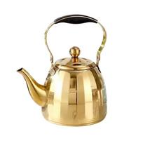 Stainless Steel Restaurant Tea Kettle Removable Infuser Boiling Water Pot Flower Teapot  Hotel 1.0L auksas