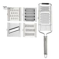 Vegetable Slicer Stainless Steel Food Slicer Removable Blade Kitchen Slicer Vegetable Cutter for Salads Cheese Fruit A white