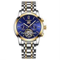 Automatinis Mechaninis Prabangus Laikrodis ant Riešo Tourbillon Vandeniui Atsparus Data&Savaitė Nerūdijančio Plieno Vyriškas Laikrodis blue