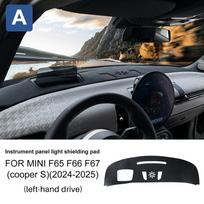 Dashboard Mat for BMW Mini Cooper S F65 F66 F67 2024 2025 Anti-UV Center Console Premium Flannel Mat Protector Pad Sunshade for F67