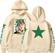 Unisex Kujo Jotaro Hoodis Jonathan Joseph Megztinis Džemperis JoJo Ilgomis Rankovėmis Anime Hoodis L smėlis