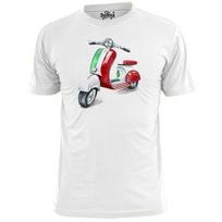 Vyriški motorolerio akvareliniai marškinėliai Vespa Lambretta Mod 2XL