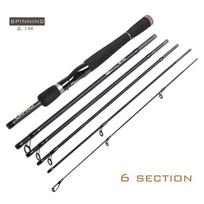 Itin lengvas Feederio CASTING SPINNINGO meškerė Kamštinė rankena Anglies pluošto Masalas Jūrinės meškerės Galia Kelioninė meškerė Bass Karpiams Trout 260319 Spinning 2.1M