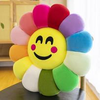 Saulėgrąžos žiedlapio juosmens pagalvė ir sėdynės pagalvėlė biuro ar klasės kėdėms 38 cm