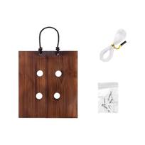 Wooden Staghorn Fern Mounting Board with Hanging Kit Wall Mount Plant Holder for Orchids and Epiphytic Plants Indoor Outdoor Use One Size