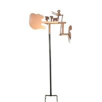 Rankų darbo metalinis būgnininko vėjo suktukas sodo ornamentas su surinkimo instrukcijomis ir daliniu pristatymu lauko dekoravimui One Size beige