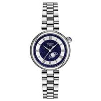 TISSOT Little Beauty serijos kvarcinis laikrodis, atsparus vandeniui iki 50 metrų, su kalendoriumi, Šveicariškas laikrodis, 29,6 mm, mėlynas ciferblatas, nerūdijančio plieno korpusas, T152.223.11.493.00 mėlyna