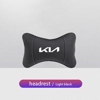 BLUKFA1 For Kia Sportage Morning Ceed Picanto Rio KN Car Seat Headrest Auto Logo Neck Pillow juoda