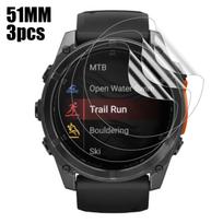 3PCS Flexible Hydrogel Film for Garmin Tactix 8 47mm 51mm HD Clear Full Cover Anti-Scratch Screen Protector for Garmin Tactix 8 3PCS