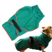 Dog Bathrobe For Drying Dogs Small Dog Robe Quick Drying Free-Moving Super Absorbent Soft Superfine Fiber Dog Robes Swimming S žalia