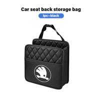 AAAJF1 Multifunction Car Backseat Storage Bag Tissue Water Cup Holder Auto Organizer Accessories For Skoda Octavia Superb RAPID FABIA