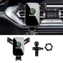 AAAJI1 Car Phone Holder Air Vent Clip Mount Mobile Stand GPS Support For Skoda octavia 3 2 superb 3 kodiaq Fabia Kamiq Karoq Accessorie