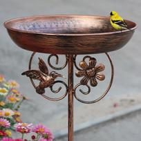 1PC Garden Metal Bird Bath/Feeder, Detachable Cast Iron Decorative Bird Feeder, Suitable for Garden, Patio, and Lawn Decorat 1