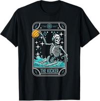 Water Polo - Player Waterpolo Sport Skeleton Card Design Tee T-Shirt S-3XL S įvairiaspalvis