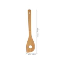 1Pcs Bamboo Mixing Hole Spoon Wooden Small Mixing Rod Eco Friendly Lightweight Wooden Stirring Spoon for Cooking Home Hotel