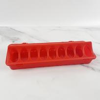 Equipped with 18 Feeding Holes - Porous Feeding Box for Chickens - Chick Feeding Trough - Long Porous Bird Feeder