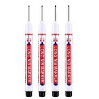 4Pcs/Set 20mm Deep Hole Long Nib Head Markers For Metal Perforating Pen Waterproof Bathroom Woodworking Decoration Multi-Purpose
