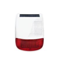 433Mhz Wireless Outdoor Solar Siren High Decibel Loudspeaker Waterproof Strobe Alarm Siren Easy Installation Long Battery Life