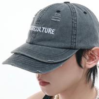 Three-layer Brim Design Roped Hole Vintage Washed Baseball Cap Man Woman Techwear Style Embroidery Hip Hop Punk Hat One Size