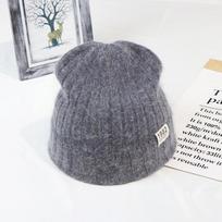 Unisex madinga vienspalvė triušio kailio kepurė moterims su užrašu 1982, žieminė kepurė, lauko šilta megzta kepurė, mergaitės kepuraitė M 56-58cm