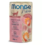 Monge Natural konservai katėms su tunu ir vištiena, 12x80 g