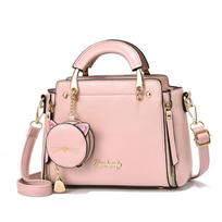 WTEMPO Women's Fashion High Capacity Multiple Compartments Pendant Shoulder Zipper Messenger Bags rožinė