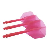 6/3 vnt. 2BA Integruoti Smiginio Koteliai ir Plunksnos Apsaugotos nuo Kritimo Profesionalios Skaidraus Plastiko Plunksnos ir Koteliai Smiginio Priedų Rinkinys pink