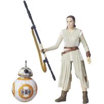 Žvaigždžių karai Juodoji serija Figūrėlė Rey 6 colių & BB-8 juoda