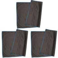 3Pcs Super Absorbent Carbon Fiber Microfiber Cleaning Cloth For Car Glass Kitchen Surfaces No Residues Polishing Towel