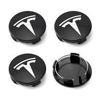 4 VNT. 65 MM Automobilio Emblema Ratlankio Centrinis Dangtelis Vandeniui Atsparus  Skirta Tesla Model 3 S X Y 2022 Stiliaus Roadster Invader Coil Mod WYE K80 juoda