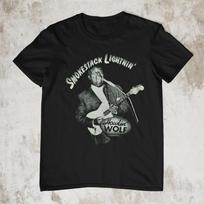 Vintažinis Howlin Wolf Dūmtraukio Žaibas Juodas Visų Dydžių Unisex Marškinėliai Unisex T-shirt S įvairiaspalvis