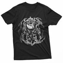 Ornamental Skull With Eyes And Tentacles T-Shirt S įvairiaspalvis
