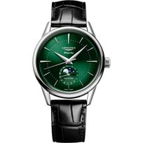 LONGINES Military Flag Replica Series Automatic Mechanical Movement 30m Green Dial Stainless Steel Case Alligator Leather Strap L4.815.4.02.2 žalia
