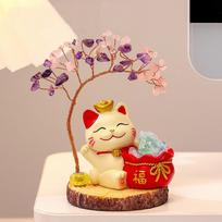 Natural Crystal Crystal Tree Colorful Gravel Fortune Tree Phoenix Tailed Energy Tree  Office Desk Lucky bag