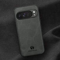Case for Google Pixel 10 Pro XL 10A Pixel 9 Pro 9A Pixel10 Pixel9 Comfortable Phone Cover Leather Fitted Cases Google Pixel 9a pilka spalva