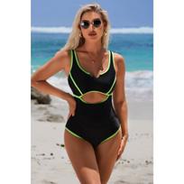 CHARMLEAKS Vientisas maudymosi kostiumėlis moteriškas maudymosi kostiumėlis su apykakle, seksualus monokini maudymosi kostiumėlis S-XL S gray