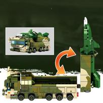 368 vnt. Karinė serija DF-17 Balistinės raketos Paleidimo Transporto priemonė Konstruktorius Vaikų žaislai Be dėžutės
