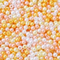 Abs Color Monochrome Hole Imitation Pearl Beaded Bracelet Diy Bracelet Jewelry Accessories imitation pearl 3mm, 1000pcs/bag