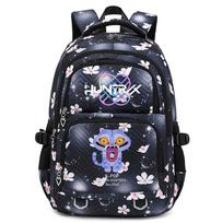 Animacinis K-Pop spausdintas kuprinė Studentui Paaugliui Mokyklinė kuprinė Berniukui Mergaitei Mokyklinė krepšys Vaikui Dovana Moterims Didelės talpos Vandeniui atsparus kelioninis krepšys Mochila black