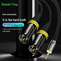 3.5mm to Dual XLR Male Audio Cable