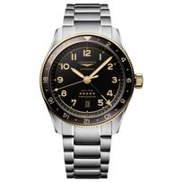 LONGINES Pioneer Series Automatic Mechanical Movement 100 Meters Waterproof Men's Watch Swiss Watch 42mm Black Dial Stainless Steel Case L3.812.5.53.6