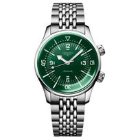 LONGINES Classic Replica Legend Diving Series Automatic Mechanical Movement 300 Green Dial Stainless Steel Case Stainless Steel Strap L3.764.4.06.6 žalia